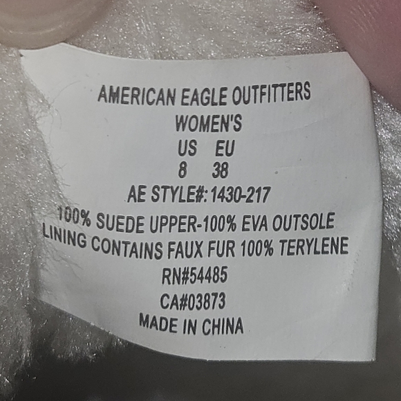 American Eagle Suede Fur-Lined Boots, Size 8 - Picture 6 of 6
